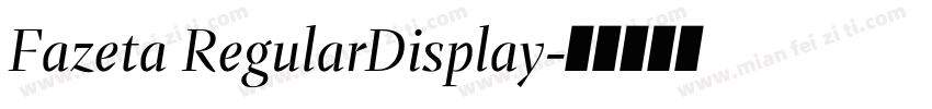 Fazeta RegularDisplay字体转换